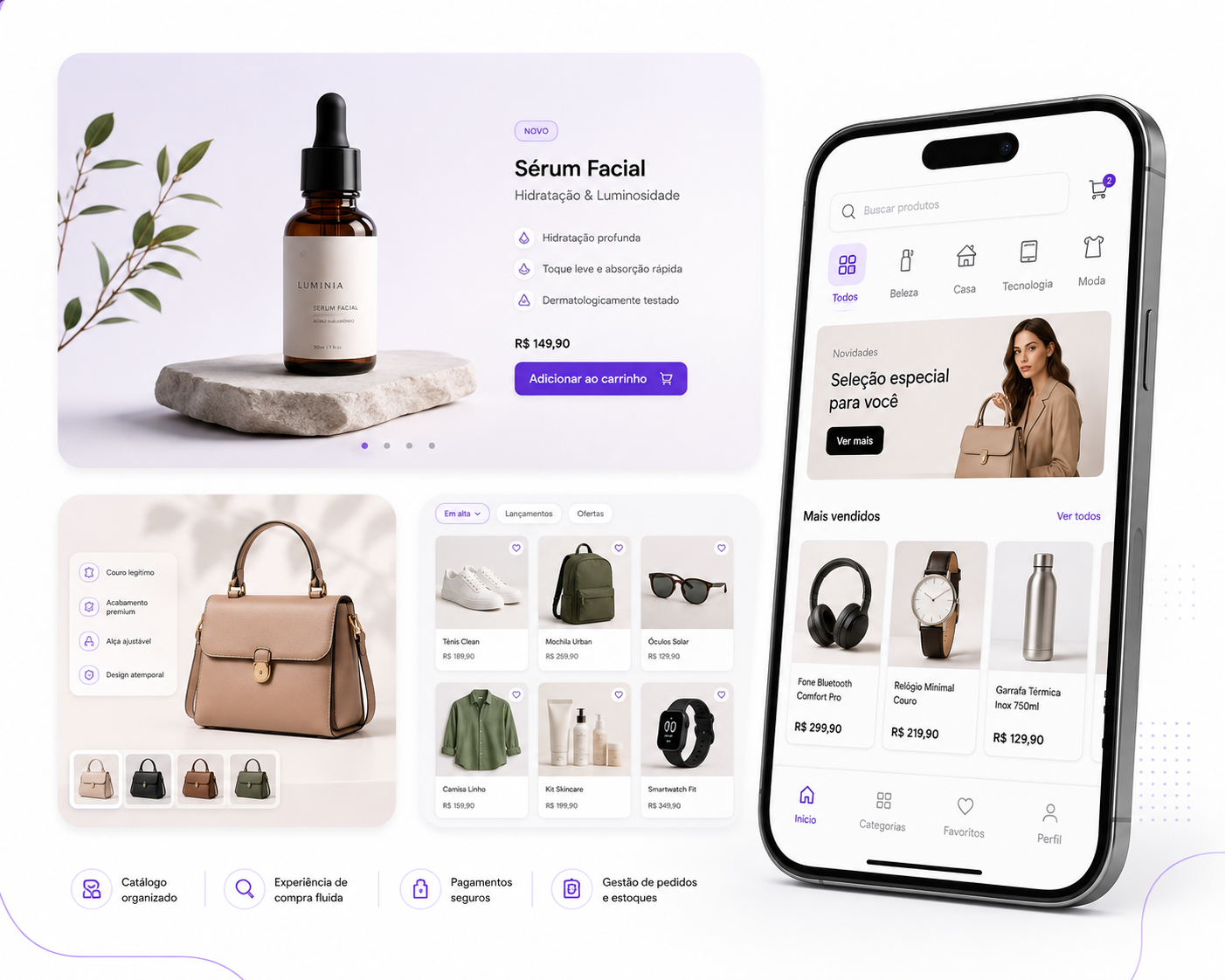 Exemplo de apresentação visual otimizada para marketplace