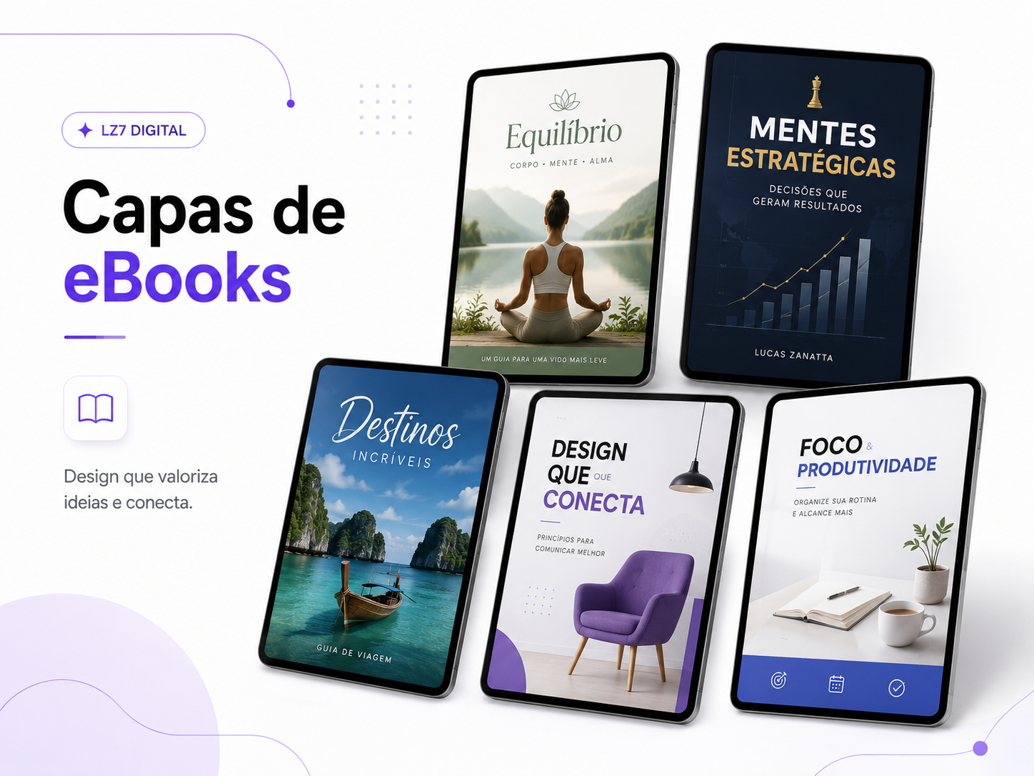 Exemplo de capa de eBook criada pelo LZ7 Digital